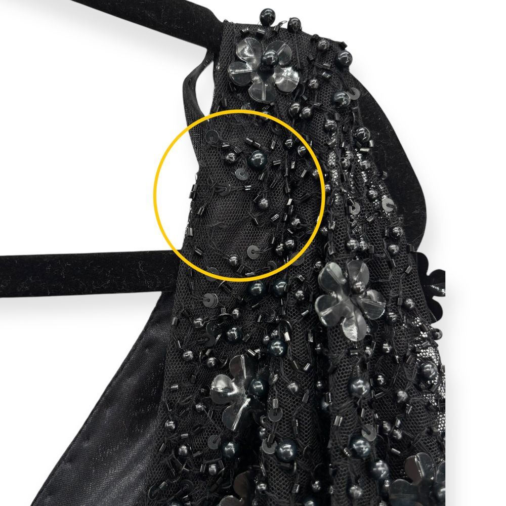 Mac Duggal Black Sequin Midi Dress - Picture 13 of 15
